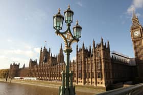 A general view of the Houses of Parliament in London, England.