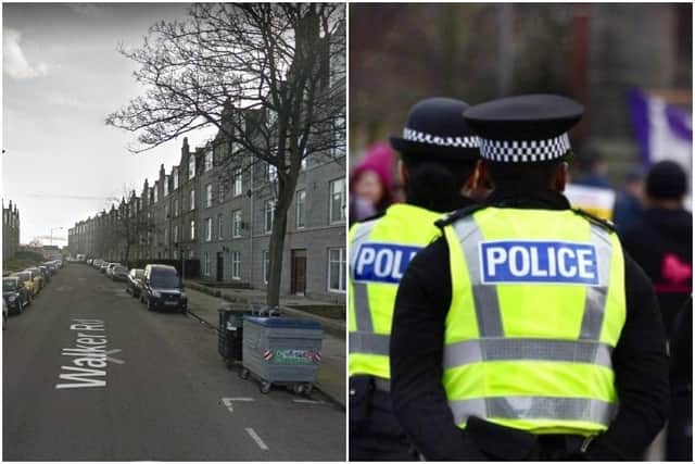 The attempted murder happened in Walker Road in Torry, Aberdeen this morning (Thursday)