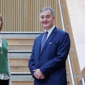 Nicola Thomas, director of the Food and Drink Exporters Association, and Adam Hardie, partner and head of food and drink at Johnston Carmichael. Picture: Nick Mailer.