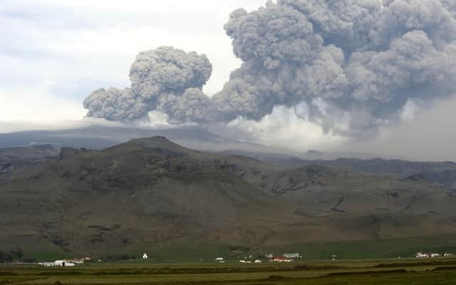 In 2010, ash clouds from the Eyjafjoell volcano in Iceland grounded air traffic across much of western Europe (Picture: Halldor Kolbeins/AFP via Getty Images)