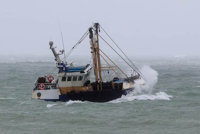 The Fishing vessel FH401 Golden Promise at Newhaven harbour cr: Steve Parsons/PA Wire