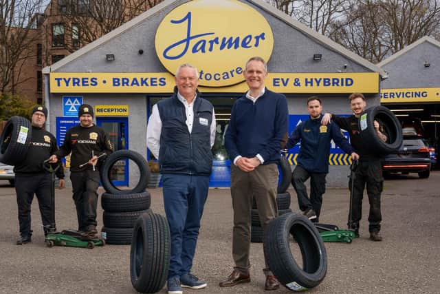 Norman Kerr (founder and CEO of Kerr’s Tyres Group) and Colin McNeill (managing director of Farmer Autocare).