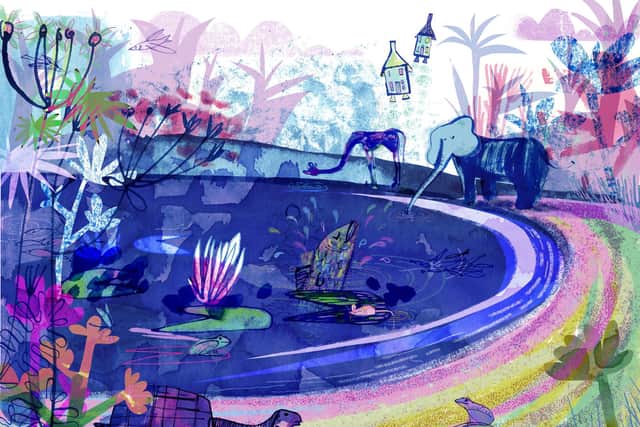 Jill Calder created illustrations for a new children's unit at the Royal Brompton Hospital in London.