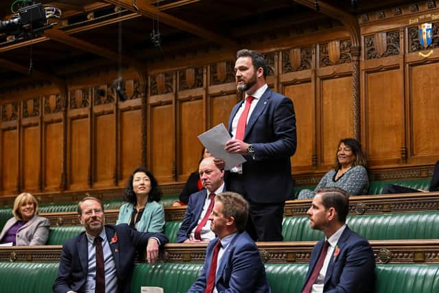 Gregor Poynton MP speaking in the House of Common