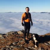 Mark Hartree, leader of Leonardo's participation in the UK’s Disability Confident Scheme, with his dog Barra. Picture: contributed.