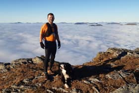 Mark Hartree, leader of Leonardo's participation in the UK’s Disability Confident Scheme, with his dog Barra. Picture: contributed.