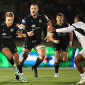 Glasgow Warriors' Kyle Steyn made his comeback from injury in the Investec Champions Cup win over RC Toulon at Scotstoun on January 19, 2024.  (Photo by Ross MacDonald / SNS Group)