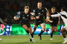 Glasgow Warriors' Kyle Steyn made his comeback from injury in the Investec Champions Cup win over RC Toulon at Scotstoun on January 19, 2024.  (Photo by Ross MacDonald / SNS Group)