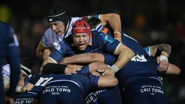 Edinburgh's Grant Gilchrist in action during the defeat to Glasgow Warriors at Scotstoun Stadium last Friday. (Photo by Craig Williamson / SNS Group)