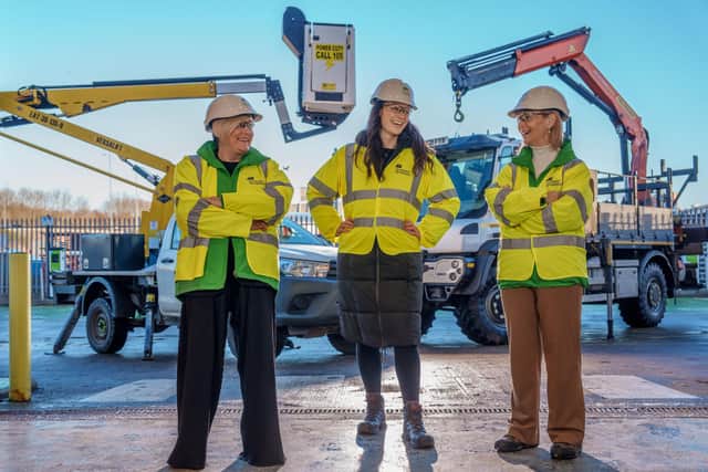 Jennifer (centre) with SP Energy Networks Storm Shielders