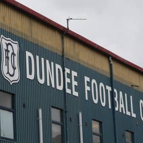 DUNDEE, SCOTLAND - APRIL 02: A general stadium view of Dens Park.
