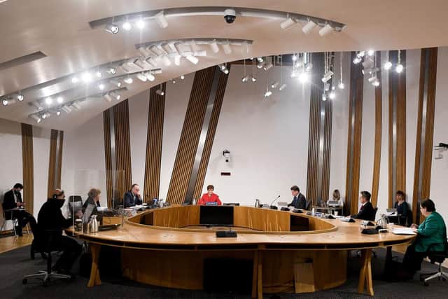 The committee investigating Ms Sturgeon’s administration’s handling of the sexual harassment allegations against Alex Salmond voted that she had given the Scottish Parliament an “inaccurate account” of a 2018 meeting with the former First Minister. (Photo by Jeff J Mitchell/Getty Images)