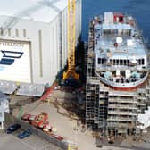 Work continues on hull 802 at the Ferguson Marine shipyard (Picture: John Devlin)