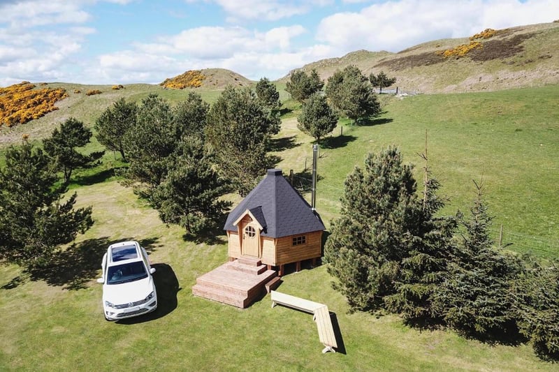 For dark skies easily accessed from Scotland's Central Belt, the delightful Little Lochan Lodge sleeps two and is located in Glenfarg, just 23 miles from Edinburgh. There's a garden and a terrace to enjoy the stars from, and a lake view to enjoy during the day.