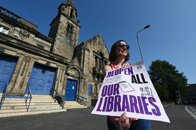 Campaigners at the Couper Institute Public Hall and Library in August 2021. Picture: John Devlin/NationalWorld