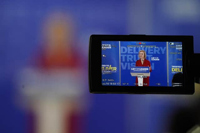 Liz Truss at the launch of her campaign to be Conservative Party leader and Prime Minister, at King's Buildings, Smith Square, London. Picture date: Thursday July 14, 2022.