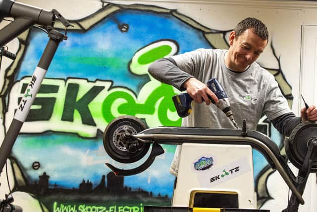 Skootz offers e-scooter sales, hire and repairs
Mark Bain, who has just opened a new e-scooter shop on Easter Road - Skootz