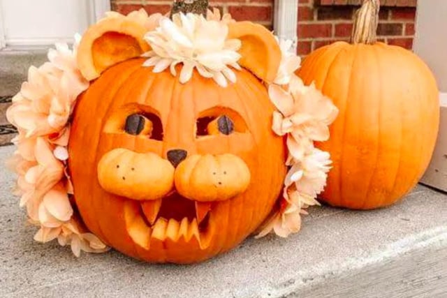 This requires a little extra DIY to pull off but you'll feel a strong sense of 'pride' after you successfully do it. By using a separate petite gourd to form the snout of the Lion, coupled with a decorative mane and a carved face, you've got yourself a brilliant and one-of-a-kind design.