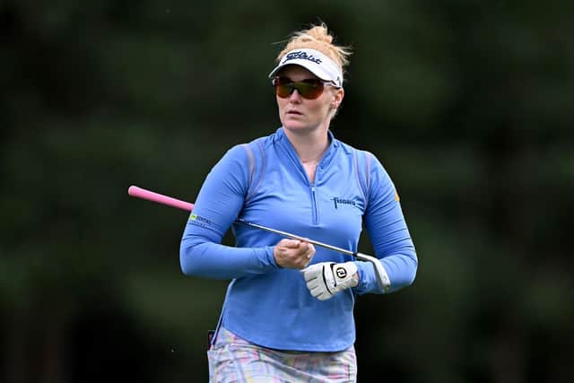 Kylie Henry looks on during Final Qualifying for the AIG Women's Open at Hankley Common Golf Club in Farnham. Picture: Tom Dulat/R&A/R&A via Getty Images.