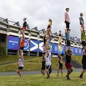 Performers from Australia have been preparing for the Edinburgh Interational Festival's opening event, Macro. Picture: Lisa Ferguson