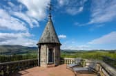 The incredible tower-top roof terrace is perfect for enjoying the sunset with a glass of fizz.