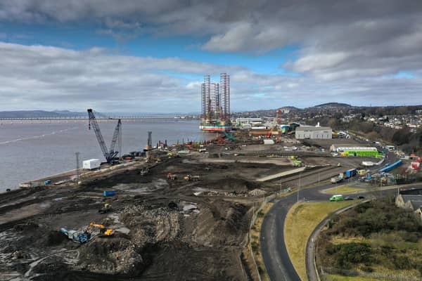 A general view of the port and dockside area in Dundee, Scotland. The UK Chancellor, Rishi Sunak, announced sites of England's Freeports yesterday with Scotland's sites still to be decided. The Scottish government plans to adapt UK proposals for the establishment of Freeports making them Green Ports. In the running are Rosyth, Dundee, Hunterston, Orkney, Cromarty Firth and Aberdeen. (Photo by Jeff J Mitchell/Getty Images)