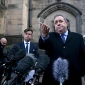 Alex Salmond speaking outside the Court of Session in Edinburgh. Picture Jane Barlow/PA Wire