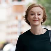 Foreign secretary and Conservative leadership frontrunner Liz Truss arrives for 'Sunday with Laura Kuenssberg'. Picture: Hollie Adams/Getty Images