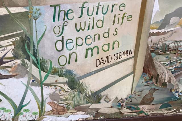 A quote from David Stephen, who commissioned Alasdair Gray's wildlife mural
Pic: HES