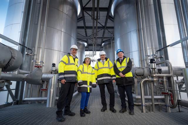Celtic Renewables chairman Brett Simpson, Deputy First Minister Kate Forbes, Celtic Renewables CEO Mark Simmers and Scottish Enterprise CEO Adrian Gillespie.