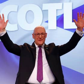 First Minister John Swinney after giving a speech during the 92nd SNP conference at the weekend (Picture: Jeff J Mitchell/Getty Images)
