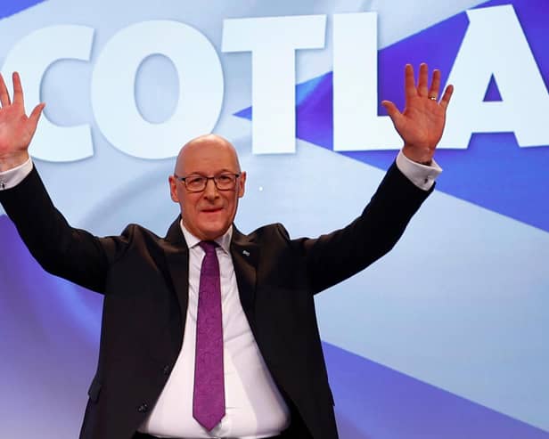 First Minister John Swinney after giving a speech during the 92nd SNP conference at the weekend (Picture: Jeff J Mitchell/Getty Images)