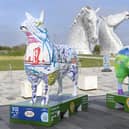 The Flock to the Show trail took in the length and breadth of Scotland, including The Kelpies at Falkirk. Picture – supplied.