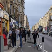 A queue of 30 prospective tenancy queue to view a flat on Morningside Road, Edinburgh.