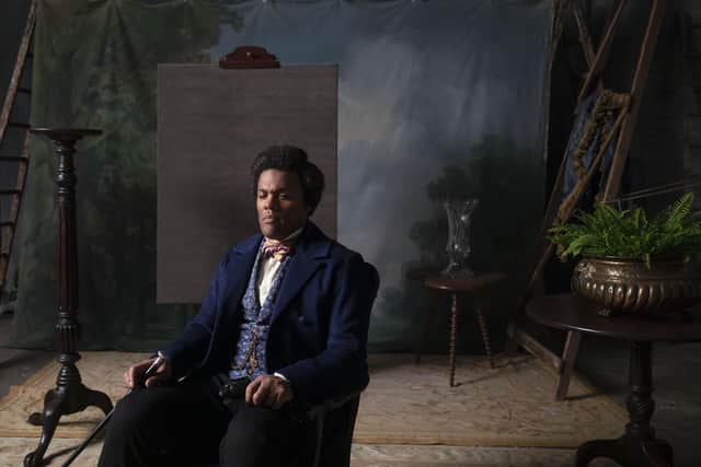 Ray Fearon plays Frederick Douglas in Isaac Julien's film installation, Lessons of the Hour.