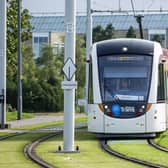 An Edinburgh tram runs on the line that was subject to a four-volume inquiry report published this week. Picture: Lisa Ferguson
