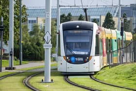 An Edinburgh tram runs on the line that was subject to a four-volume inquiry report published this week. Picture: Lisa Ferguson