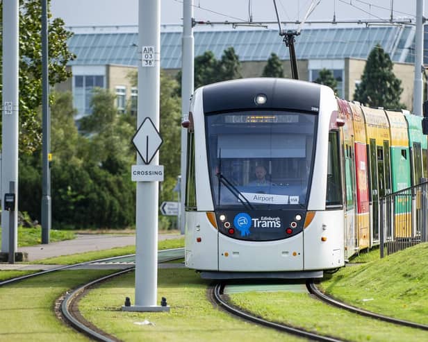 An Edinburgh tram runs on the line that was subject to a four-volume inquiry report published this week. Picture: Lisa Ferguson