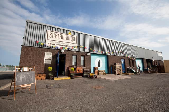 The company also sells its bags, vintage furniture and homewares online and in its Cupar store. Picture: Drew Cunningham.