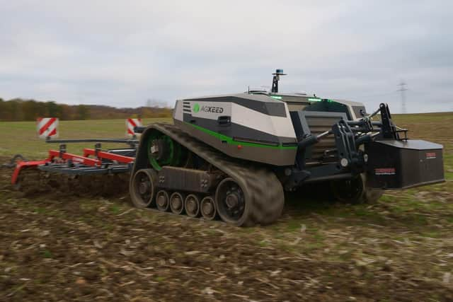 The Dutch-developed AgBot 5.115T2, a 156hp dual tracked autonomous tractor.