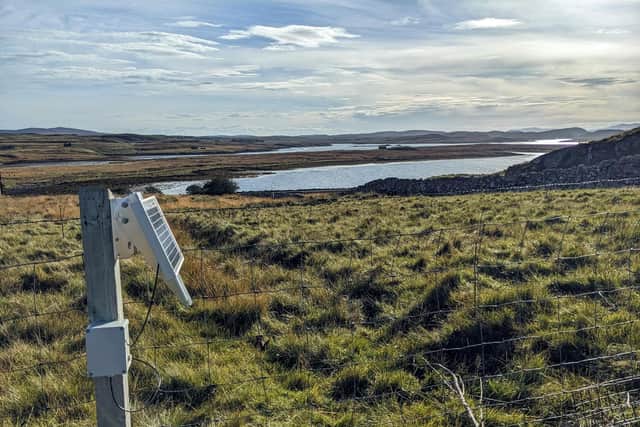 A sensor at Calanais. Other popular heritage and visitor sites in the Western Isles will be fitted with the technology to help manage flows of holidaymakers given car parking and access on often narrow single-track roads can be an issue at the most popular locations. PIC: Mark Stone.