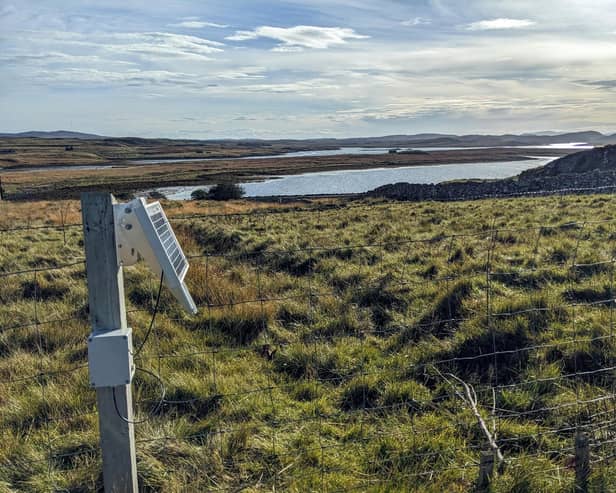 A sensor at Calanais. Other popular heritage and visitor sites  in the Western Isles will be fitted with the technology to help manage flows of holidaymakers given car parking and access on often narrow single-track roads can be an issue at the most popular locations. PIC: Mark Stone.