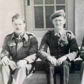 Major John Errington (left), during his time as a prisoner of war in 1942.
