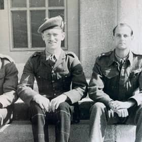 Major John Errington (left), during his time as a prisoner of war in 1942.