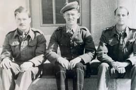 Major John Errington (left), during his time as a prisoner of war in 1942.