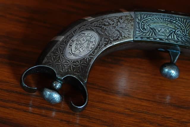 The pistol is expected to fetch between £15,000 and £20,000 at auction. (Picture credit: Stewart Attwood)