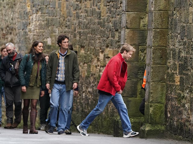 Actress Meg Bellamy, who plays Kate Middleton in between filming scenes for the next season of The Crown