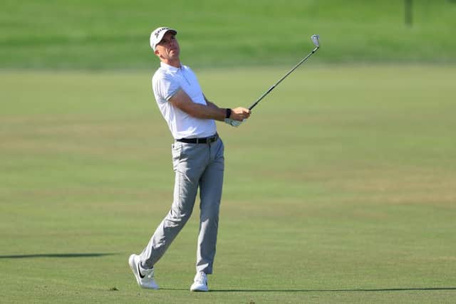 Martin Laird plays his second shot on the 13th hole during the second round of the Arnold Palmer Invitational Presented by MasterCard at the Bay Hill Club and Lodge in Orlando, Florida. Picture: Sam Greenwood/Getty Images.