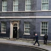 Boris Johnson arriving in Downing Street after the Conservative Party was returned to power in the General Election with an increased majority. Boris Johnson will publicly announce his resignation later today, likely before lunchtime, the BBC is reporting. Issue date: Thursday July 7, 2022.
