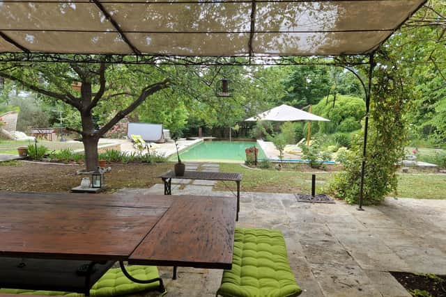 The swimming pool was carefully designed to blend seamlessly with the rest of the garden. Pic: Rachael Davies